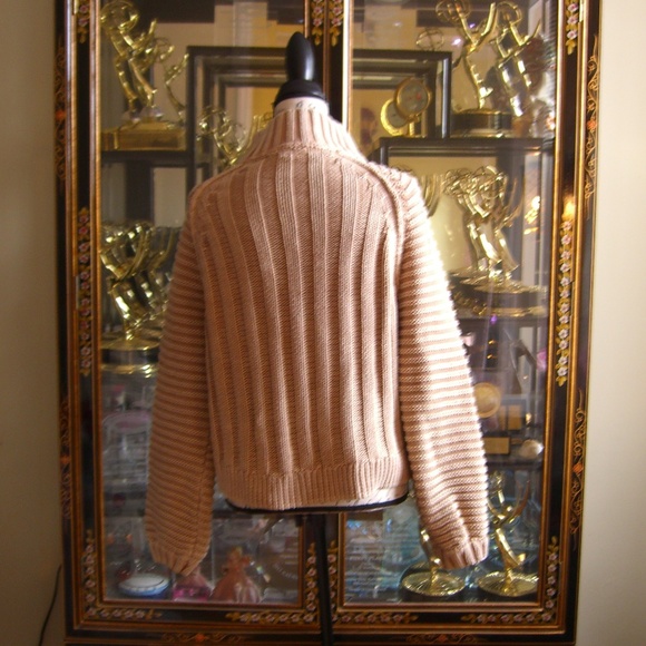 Free People Sweetheart Tan Chunky Mock Neck Sweater S - Picture 3 of 4